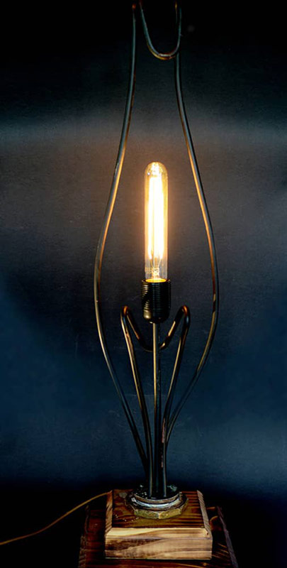 Copper water element repurposed as a light